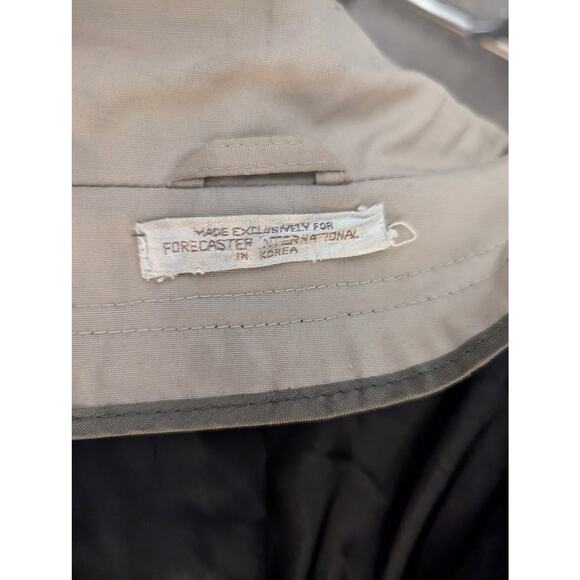 Women’s Black Contrast Trim Button Front Coat Mid-Length Trench Style - Picture 8 of 14